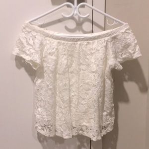 NWOT River Island Off-Shoulder Lace Blouse
